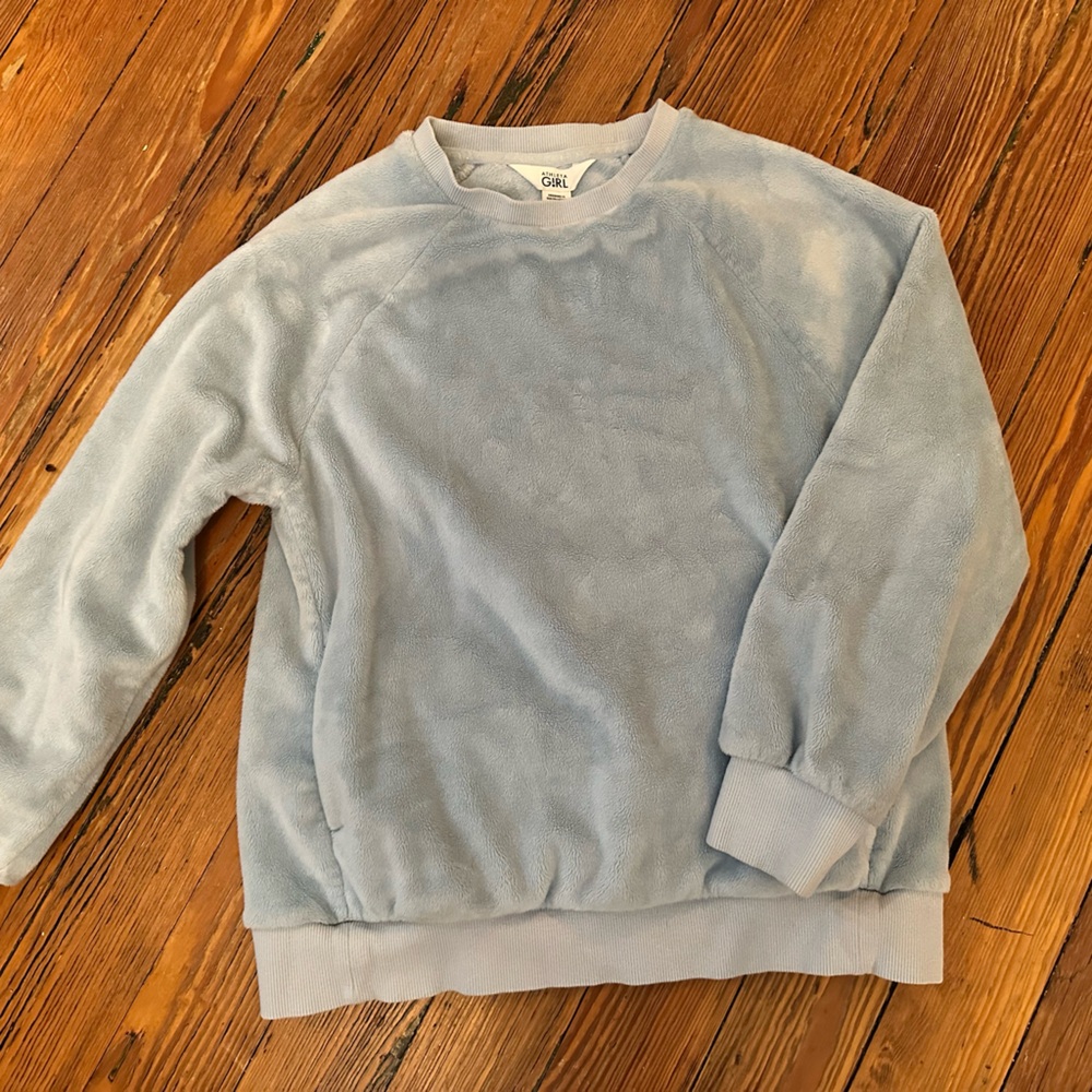 Athleta Kids Light Blue Fleece Sweatshirt